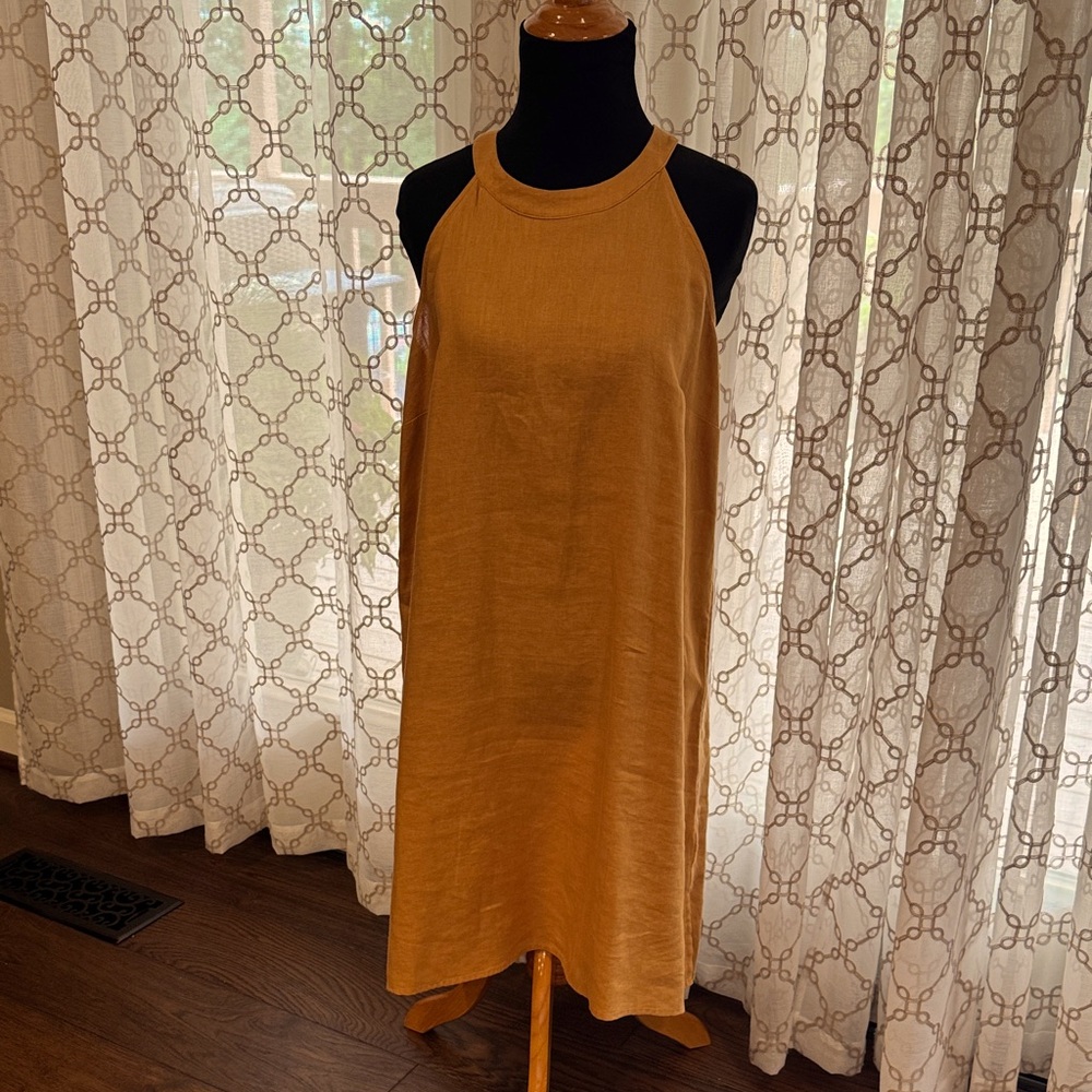 Sigrid Olsen Mustard Halter Dress